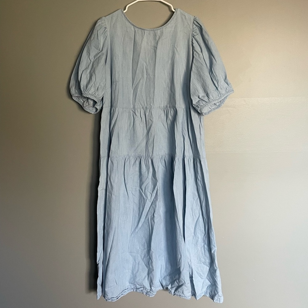 Tiered Denim Dress